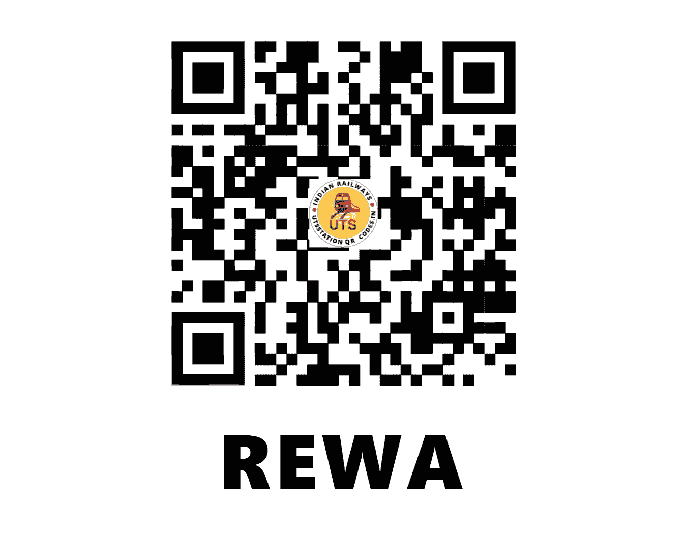 UTS QR Code for REWA - REWA (WC - MADHYA PRADESH)